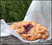 Amy's Bakery Arts Cafe vegan thumbprint cookie